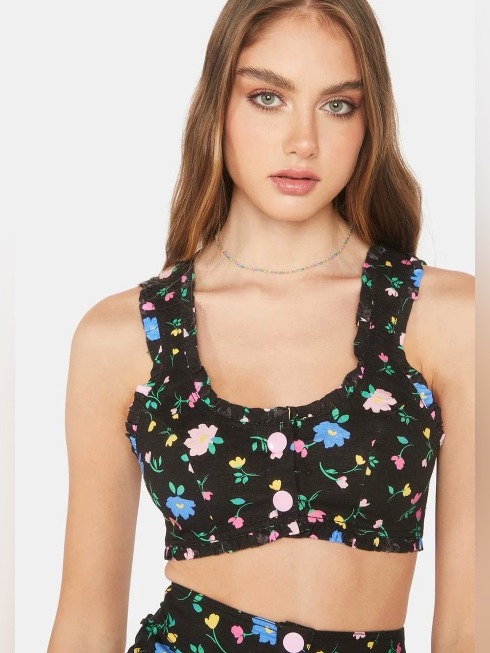 NWT For Love and Lemons ROBIN CROP TOP Sz XL